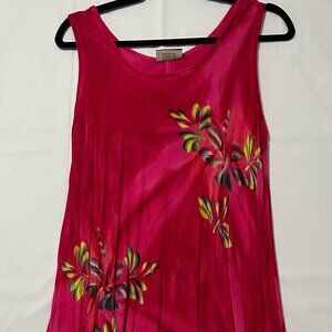 Tropical Batik - Pink Hibiscus Dress